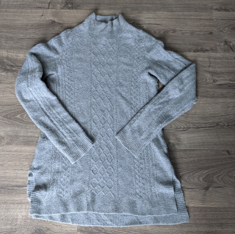 Grey turtleneck sweater